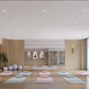 现代瑜伽室3D模型下载